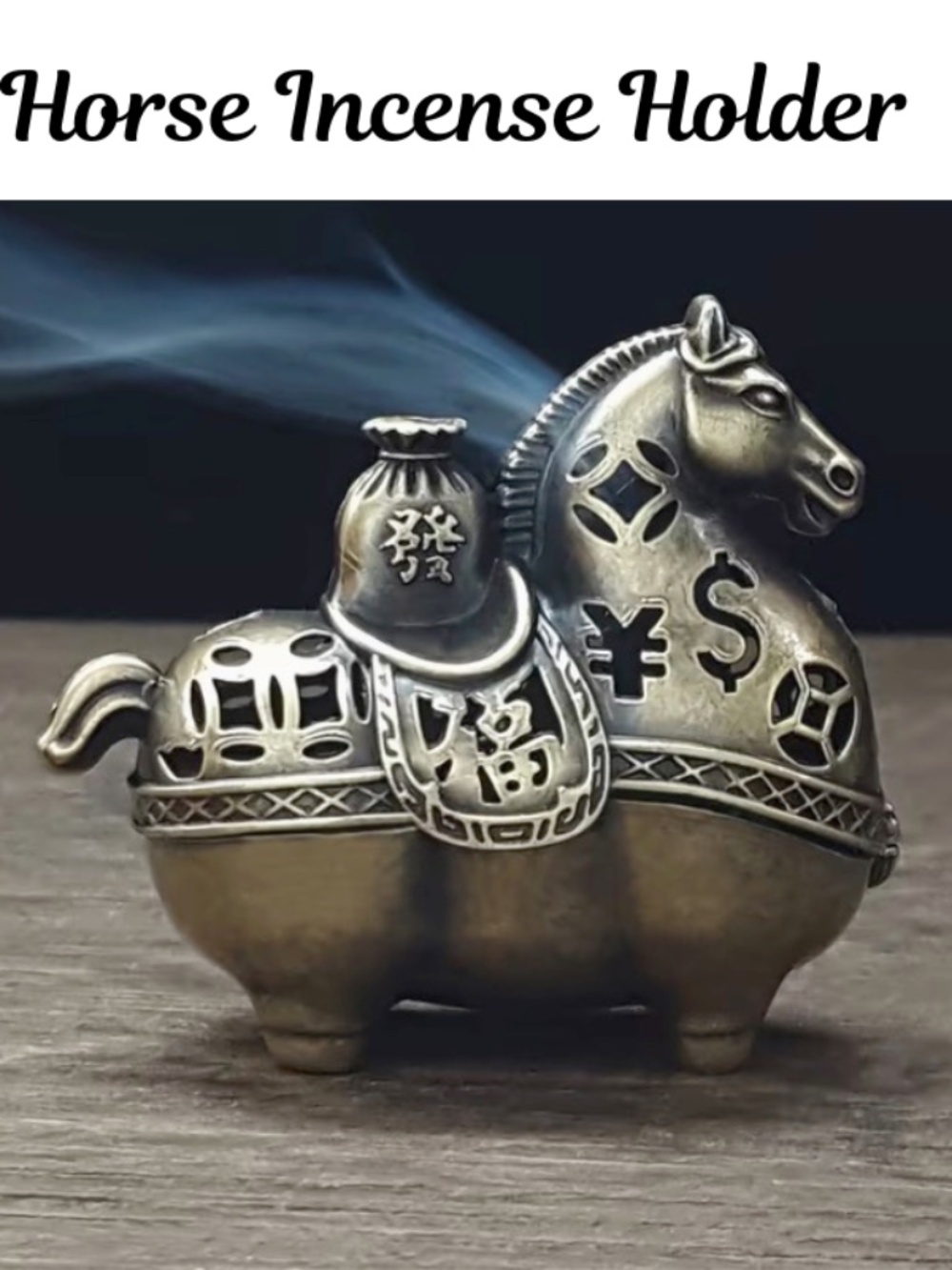 Incense Holder - About 2.1" Across and About 1.8" Tall - Zinc Alloy Metal - NWT
